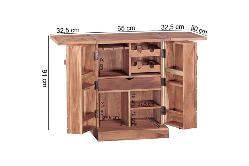 Cluett Barskap - Brun - Oppbevaring - Skap - Oppbevaringsskap