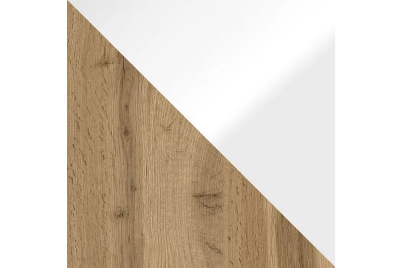 Cuguen Tv-skap 140 cm Hvit LED - Hvit/Natur - Møbler - TV- & Mediamøbler - TV-skap