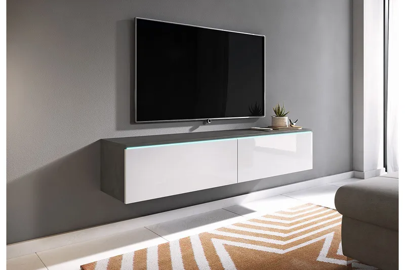 Cuguen Tv-skap 140 cm - Hvit - Møbler - TV- & Mediamøbler - TV benk & mediabenk