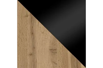 Cuguen Tv-skap 180 cm Hvit LED - Natur/Svart - Møbler - TV- & Mediamøbler - TV benk & mediabenk