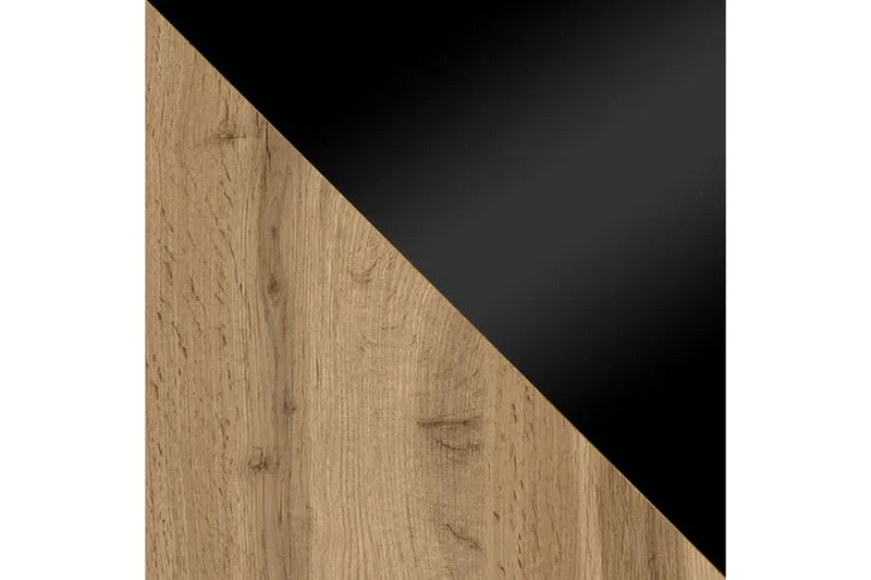 Cuguen Tv-skap 180 cm Hvit LED - Natur/Svart - Møbler - TV- & Mediamøbler - TV benk & mediabenk