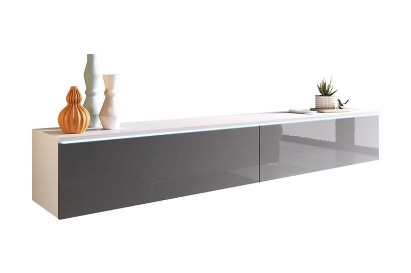 Cuguen Tv-skap 180 cm - Hvit/Grå - Møbler - TV- & Mediamøbler - TV-skap