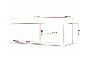 Dunvegan TV-skap 100 cm - Møbler - TV- & Mediamøbler - TV benk & mediabenk