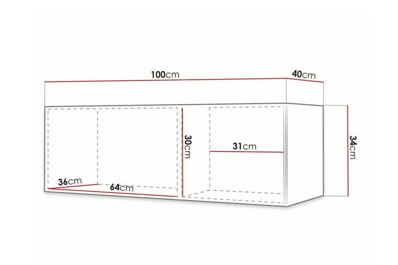 Dunvegan TV-skap 100 cm - Møbler - TV- & Mediamøbler - TV benk & mediabenk