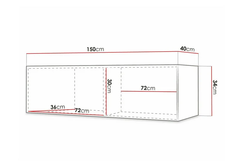 Dunvegan TV-skap 150 cm - Møbler - TV- & Mediamøbler - TV benk & mediabenk