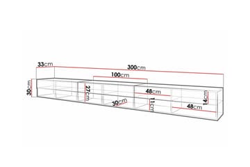 Galbally Tv-skåp 300 cm Brown - Møbler - TV- & Mediamøbler - TV-skap