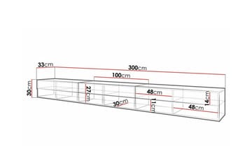 Galbally Tv-skåp 300 cm White - Møbler - TV- & Mediamøbler - TV-skap