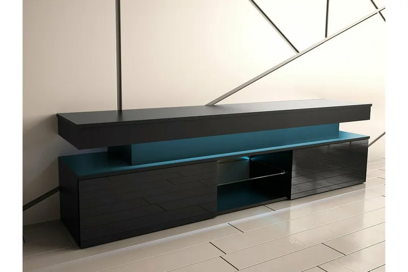 Glenndale TV-skåp 190 cm - Svart - Møbler - TV- & Mediamøbler - TV-skap