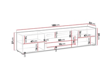 Juniskär TV-benk 180 cm - Hvid - Møbler - TV- & Mediamøbler - TV-skap