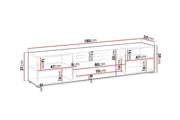 Juniskär TV-benk 180 cm - Hvid - Møbler - TV- & Mediamøbler - TV-skap