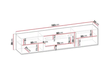 Juniskär TV-benk 183 cm - Hvid - Møbler - TV- & Mediamøbler - TV-skap