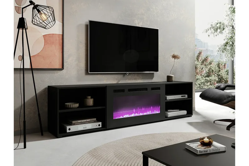 Juniskär TV-benk 200 cm - Svart - Møbler - TV- & Mediamøbler - TV-skap