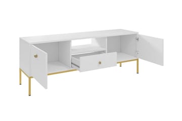 Klinkerville Gulvstående TV-benk 154 cm med Oppbevaring i Malt Tre - Hvit - Møbler - TV- & Mediamøbler - TV benk & mediabenk