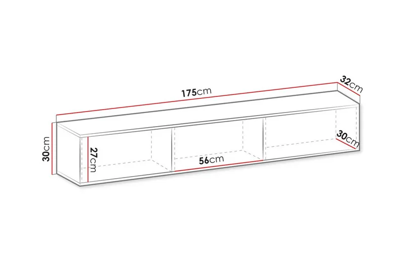 Klinkerville TV-skap 175 cm - Cream - Møbler - TV- & Mediamøbler - TV-skap