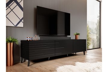 Novaj Gulvstående TV-benk 40 cm med Oppbevaring i Malt Tre - Svart - Møbler - TV- & Mediamøbler - TV benk & mediabenk