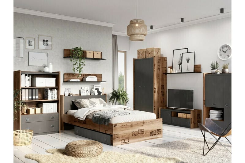 Rathmore TV-skap 110 cm - Grå - Møbler - TV- & Mediamøbler - TV-skap