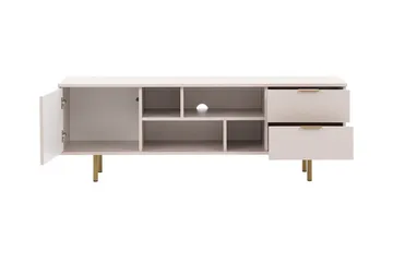 Staffin Gulvstående TV-benk 150 cm med Oppbevaring i Malt Tre - Beige - Møbler - TV- & Mediamøbler - TV benk & mediabenk