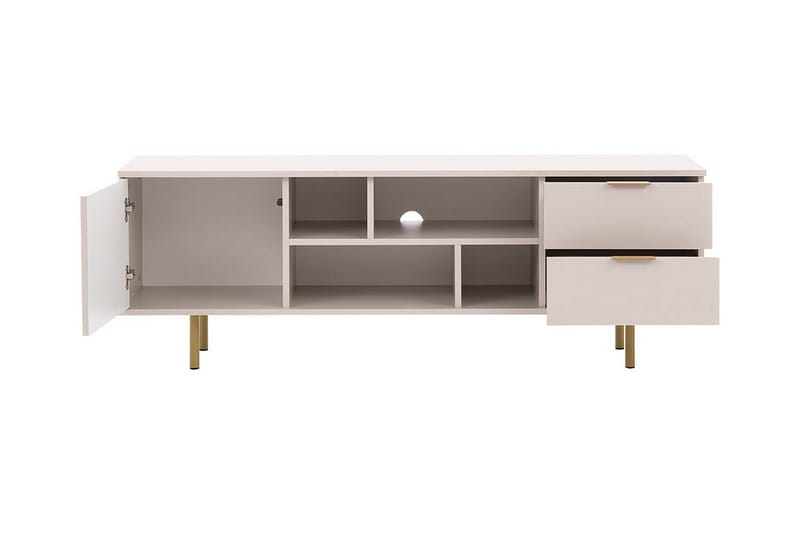 Staffin Gulvstående TV-benk 150 cm med Oppbevaring i Malt Tre - Beige - Møbler - TV- & Mediamøbler - TV benk & mediabenk