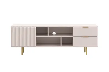Staffin Gulvstående TV-benk 150 cm med Oppbevaring i Malt Tre - Beige - Møbler - TV- & Mediamøbler - TV benk & mediabenk