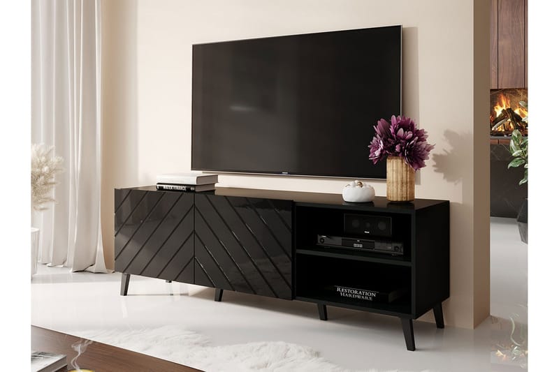 Strontian Tv-skåp 150 cm Scandinavian Choice Black - Møbler - TV- & Mediamøbler - TV-skap