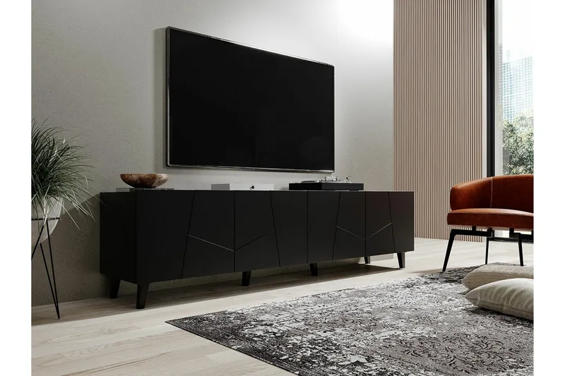 Strontian Tv-skåp 201 cm Scandinavian Choice Black - Møbler - TV- & Mediamøbler - TV-skap