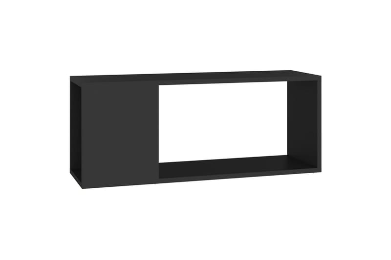 TV-benk svart 80x24x32 cm sponplate - Svart - TV-skap