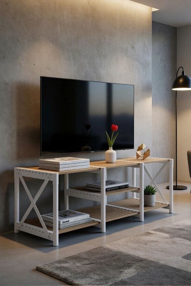 TV Stand Hanah Home Hvit - Møbler - TV- & Mediamøbler - TV benk & mediabenk