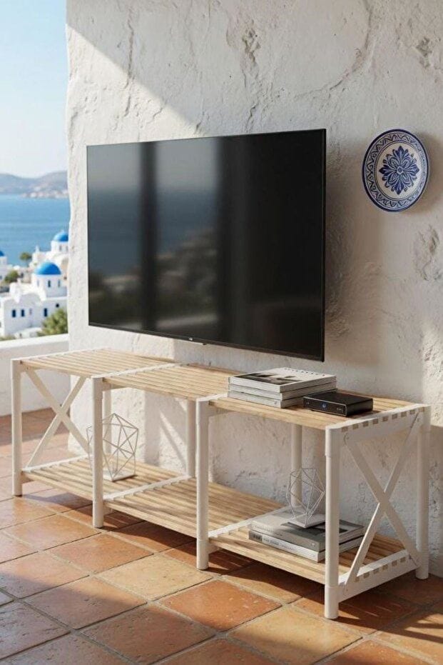 TV Stand Hanah Home Hvit - Møbler - TV- & Mediamøbler - TV benk & mediabenk