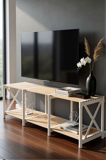 TV Stand Hanah Home Hvit - Møbler - TV- & Mediamøbler - TV benk & mediabenk