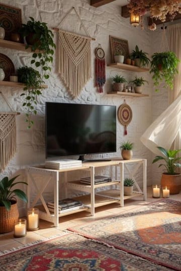 TV Stand Hanah Home Hvit - Møbler - TV- & Mediamøbler - TV benk & mediabenk