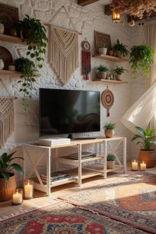 TV Stand Hanah Home Hvit - Møbler - TV- & Mediamøbler - TV benk & mediabenk