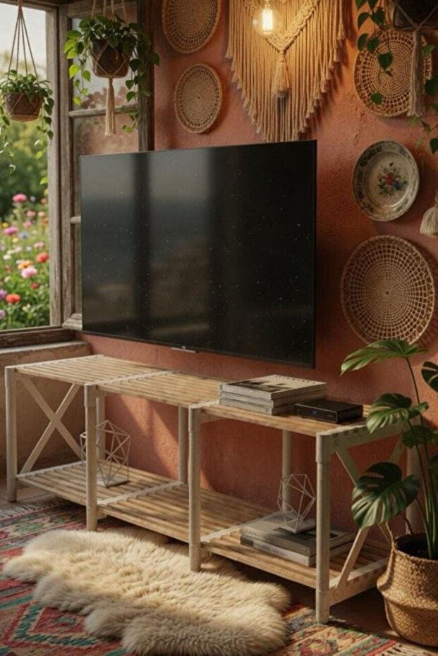 TV Stand Hanah Home Hvit - Møbler - TV- & Mediamøbler - TV benk & mediabenk