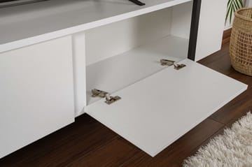 TV Stand Nordure Vit finish Svart - Møbler - TV- & Mediamøbler - TV benk & mediabenk