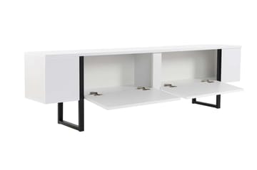 TV Stand Nordure Vit finish Svart - Møbler - TV- & Mediamøbler - TV benk & mediabenk