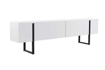 TV Stand Nordure Vit finish Svart - Møbler - TV- & Mediamøbler - TV benk & mediabenk