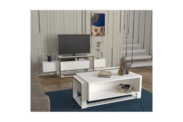 Urt TV-benk 160 cm - Gull/Hvit - Møbler - TV- & Mediamøbler - TV benk & mediabenk