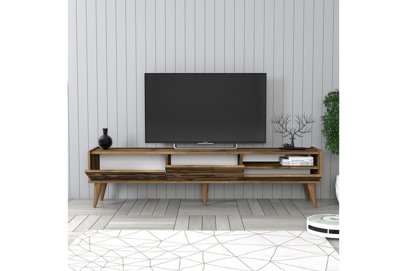 Valensiya TV-benk 180 cm - Valnøtt - Møbler - TV- & Mediamøbler - TV benk & mediabenk