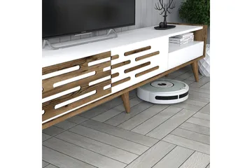 Valensiya TV-benk 180 cm - Valnøtt/Hvit - Møbler - TV- & Mediamøbler - TV benk & mediabenk