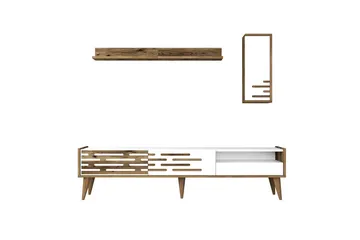 Valensiya TV-benk 180 cm - Valnøtt/Hvit - Møbler - TV- & Mediamøbler - TV benk & mediabenk