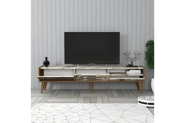 Valensiya TV-benk 180 cm - Valnøtt/Hvit - Møbler - TV- & Mediamøbler - TV benk & mediabenk