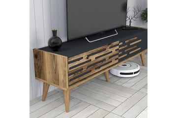 Valensiya TV-møbelsett 140x45 cm - Valnøtt/Antrasitt - Møbler - TV- & Mediamøbler - TV-møbelsett