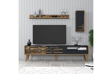 Valensiya TV-skap 180 cm - Valnøtt/Antrasitt - Møbler - TV- & Mediamøbler - TV-skap