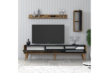 Valensiya TV-skap 180 cm - Valnøtt/Antrasitt - Møbler - TV- & Mediamøbler - TV-skap