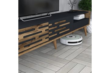 Valensiya TV-skap 180 cm - Valnøtt/Antrasitt - Møbler - TV- & Mediamøbler - TV-skap