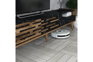 Valensiya TV-skap 180 cm - Valnøtt/Sort/Marmor - Møbler - TV- & Mediamøbler - TV-skap