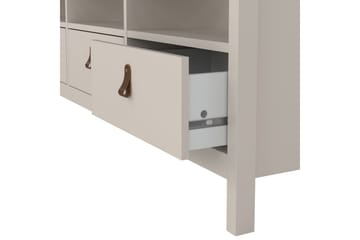Vallvidera Gulvstående TV-benk 151 cm med Oppbevaring i Lys Tre - Beige - Møbler - TV- & Mediamøbler - TV benk & mediabenk