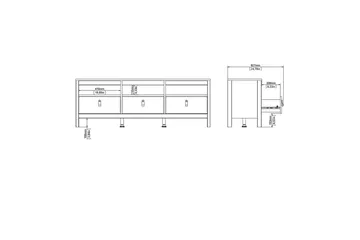 Vallvidera TV-benk 151,4 cm - Svart - Møbler - TV- & Mediamøbler - TV benk & mediabenk