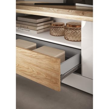 Vandesar TV-benk 160 cm - Natur/Hvit - Møbler - TV- & Mediamøbler - TV benk & mediabenk