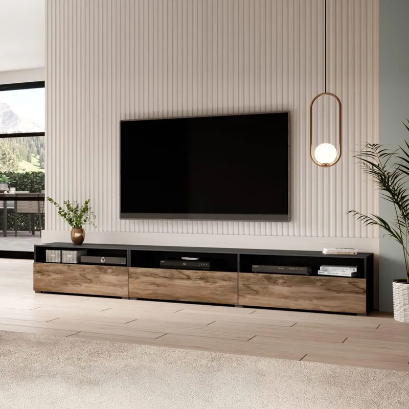 Vegghengt TV-enhet Baros 3 Nedfellbar Dør - Touchwood - Møbler - TV- & Mediamøbler - TV benk & mediabenk