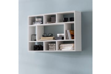 Vegghylle Wohnling melaminbelagt sponplate, bokoppbevaring, veggmontert, moderne stil Hvit - Hvit - Oppbevaring - Hylle - Vegghylle